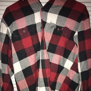 Black grey and white flannel